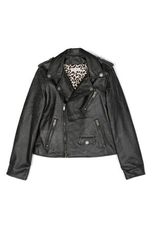 Black leather jacket GOLDEN GOOSE KIDS | GYP01379P001069K90100